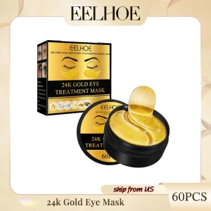 24k Gold Eye Mask Lightening Eye Bags Wrinkles Firming Moisturizing
